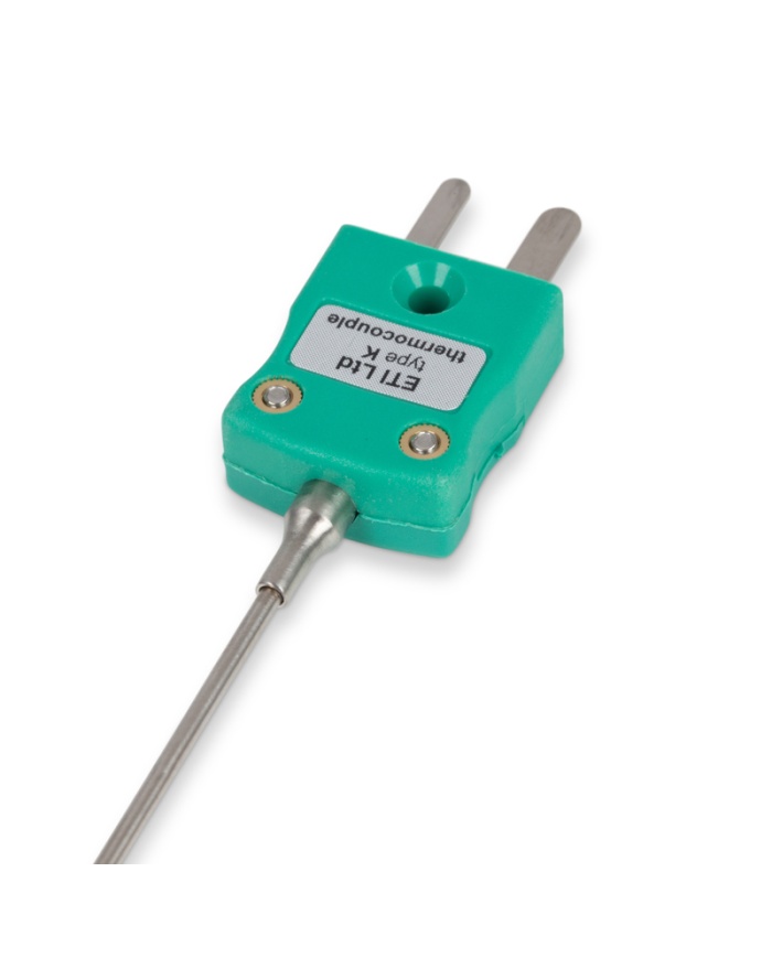 ETI Føler, termoelement type K, tynd, hurtig nålefogler til indstik direkte på termometer, uden kabel, perfekt til fisk, Ø1 mm spids x 90 mm