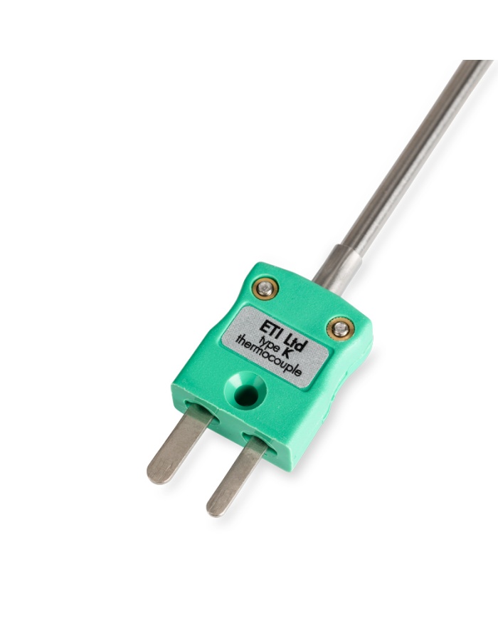 ETI Sensor, termoelement type K, tynd, hurtig nålesensor til indstik uden kabel direkte til termometer, perfekt til kød, Ø1,8mm x 120mm