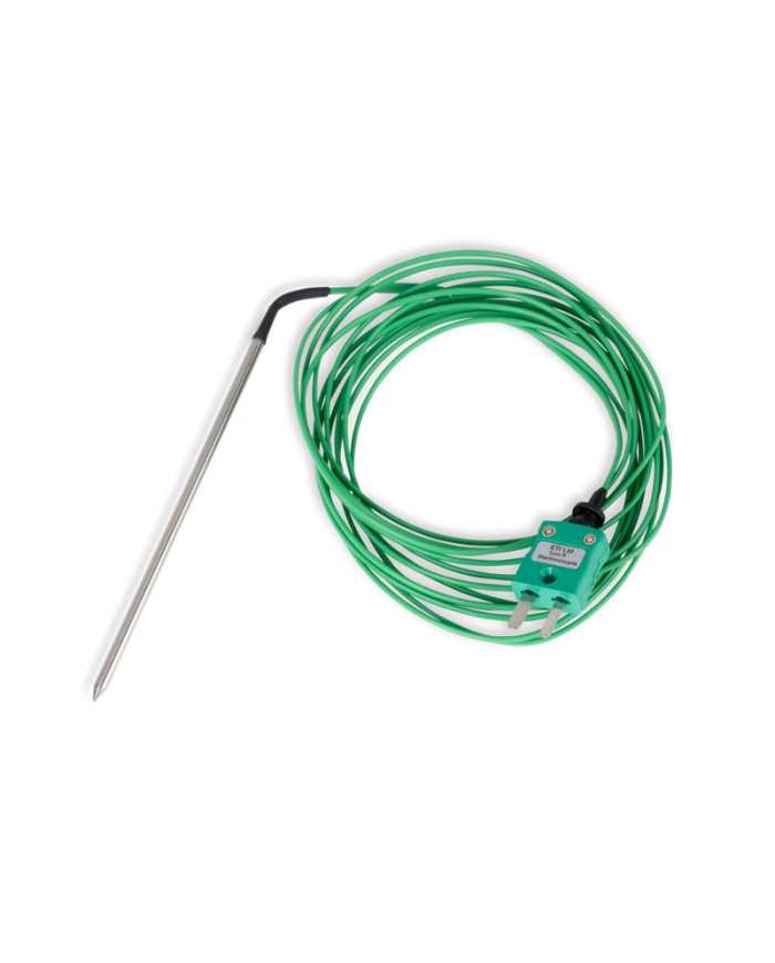 ETI Føler, termoelement type K, indstiksføler med nål Ø3,3 x 100 mm, hurtig respons, 3 meter PTFE-kabel