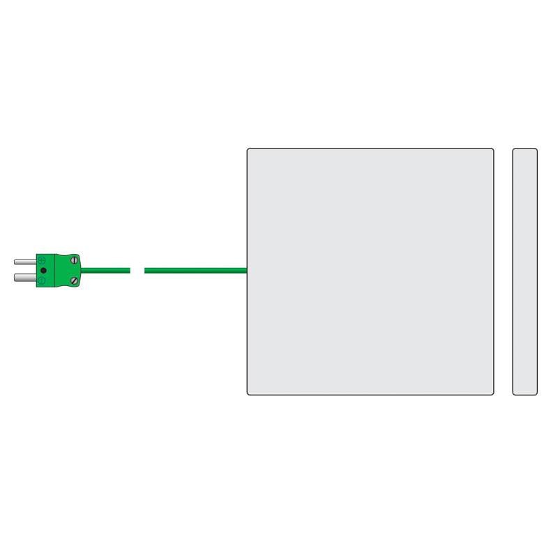 ETI Føler, termoelement type K, simulerer temperatur i fødevarer i kølere og frysere med sin store målekrop, 9 x 100 x 100 mm, 5 meter kabel