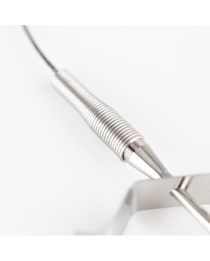 ETI Føler, termoelement type K, ovnføler med rustfri klemme til ovnfad, ETI Føler Ø3,5 x 50 mm, 1,2 meter flettet kabel