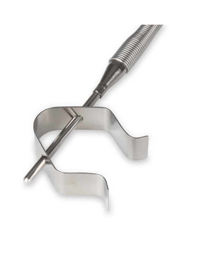 ETI Føler, termoelement type K, ovnføler med rustfri klemme til ovnfad, ETI Føler Ø3,5 x 50 mm, 1,2 meter flettet kabel