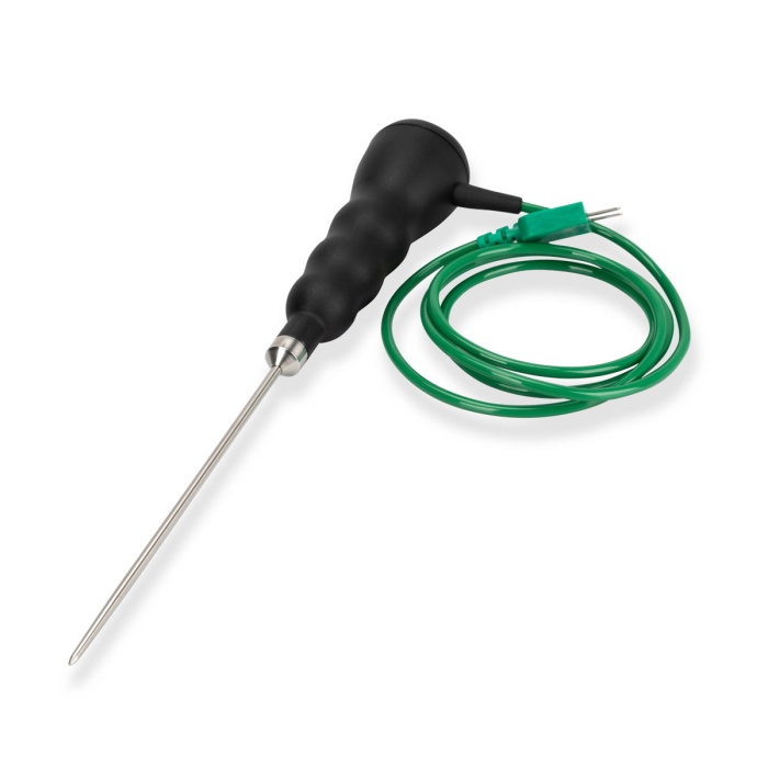 ETI Sensor, termoelement type K, vandtæt IP67 indstikssensor med robust håndtag. ETI Sensor Ø3,3 x 130 mm. 1 meter kabel