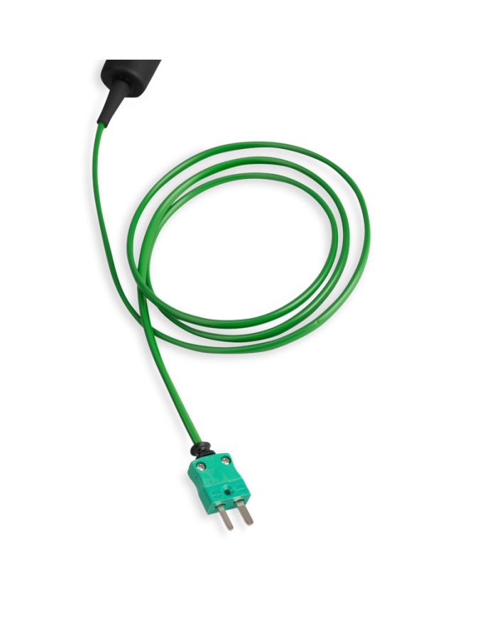 ETI Føler, termoelement type K, vandtæt flowføler til gas og væsker, cirkulært åbning, skaft Ø4,5 × 100 mm, 1 meter PVC-kabel