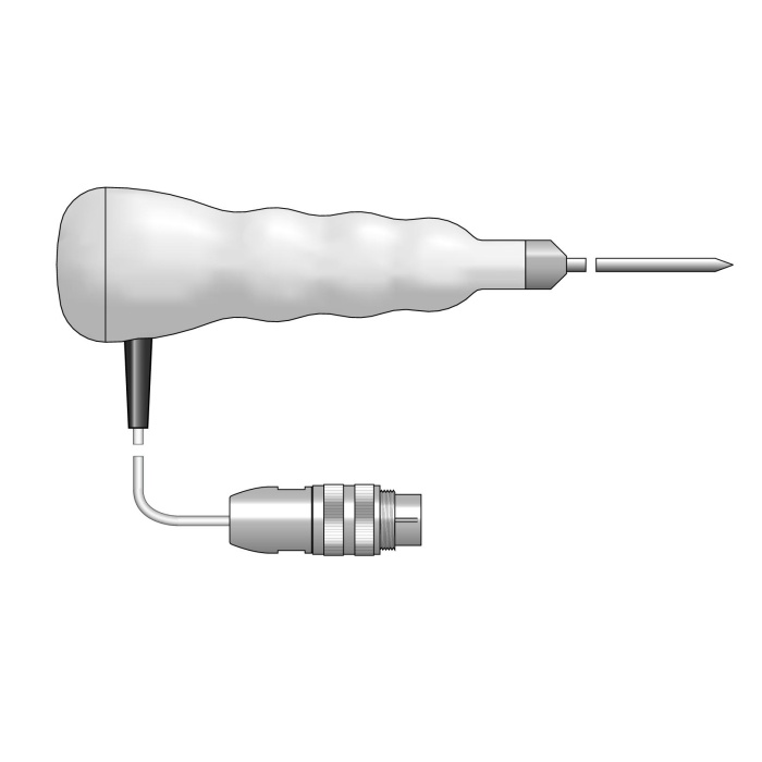 ETI Sensor, termistorsensor Ø3,3 x 130 mm, vandtæt IP67 indstikssensor med robust håndtag, farve hvid. 1 meter kabel med Lumberg-tilslutning