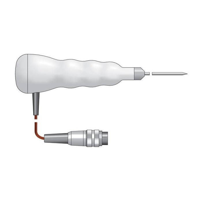 ETI Sensor, termoelement type T, Ø2,6 x 130 mm, indstikssensor med robust håndtag, passer til Therma 22 og Therma 22 Plus. 1 m kabel