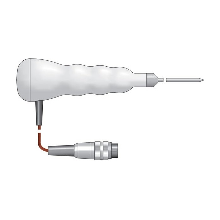 ETI Sensor, termoelement type T, Ø3,3 x 130 mm, indstikssensor med robust håndtag med hvid hætte, passer til Therma 22. 1 m kabel