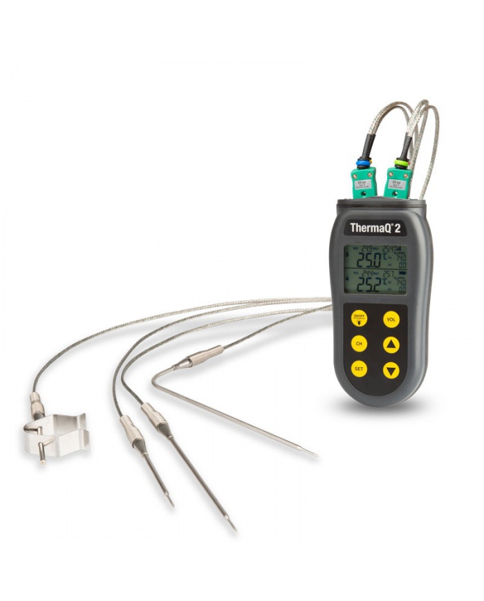 ETI ThermaQ® 2 termometer med 4 stk. indgange Type K. Alarmfunktioner. IP 67.