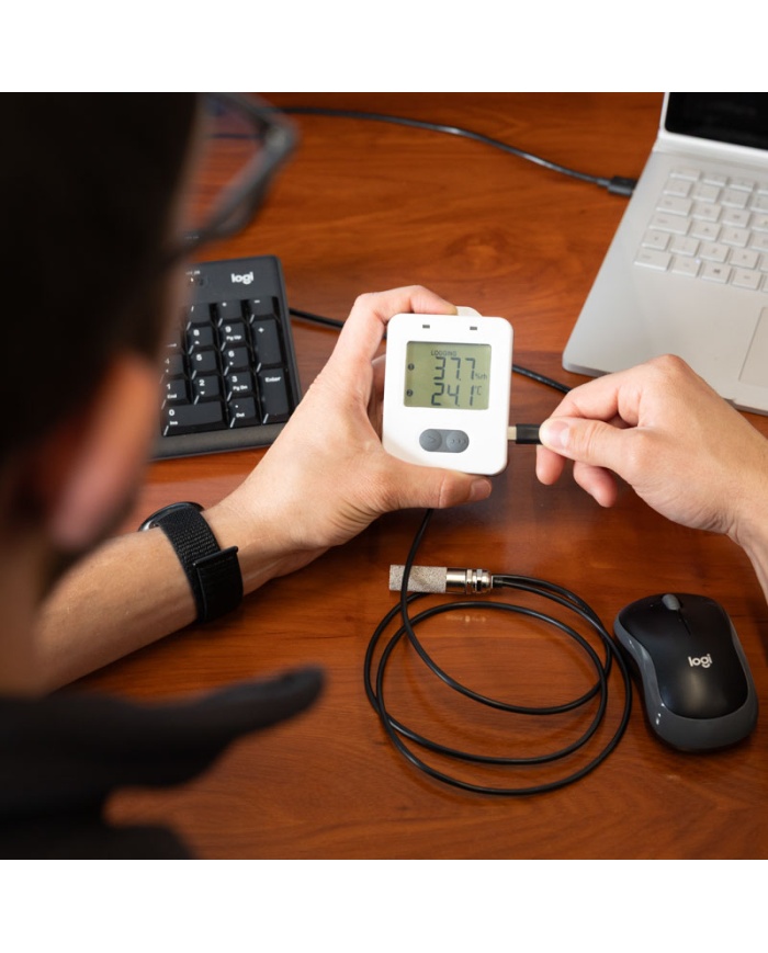 ETI ThermaData® temperaturlogger, måler temperatur og %RH, gratis software