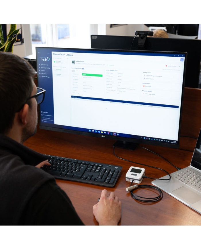 ETI ThermaData® temperaturlogger, måler temperatur og %RH, gratis software