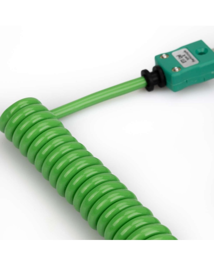 ETI Føler, termoelement type K, luft- og gasføler placeret i beskyttende rørkanal, tåler op til +250°C, spiralkabel 1 m