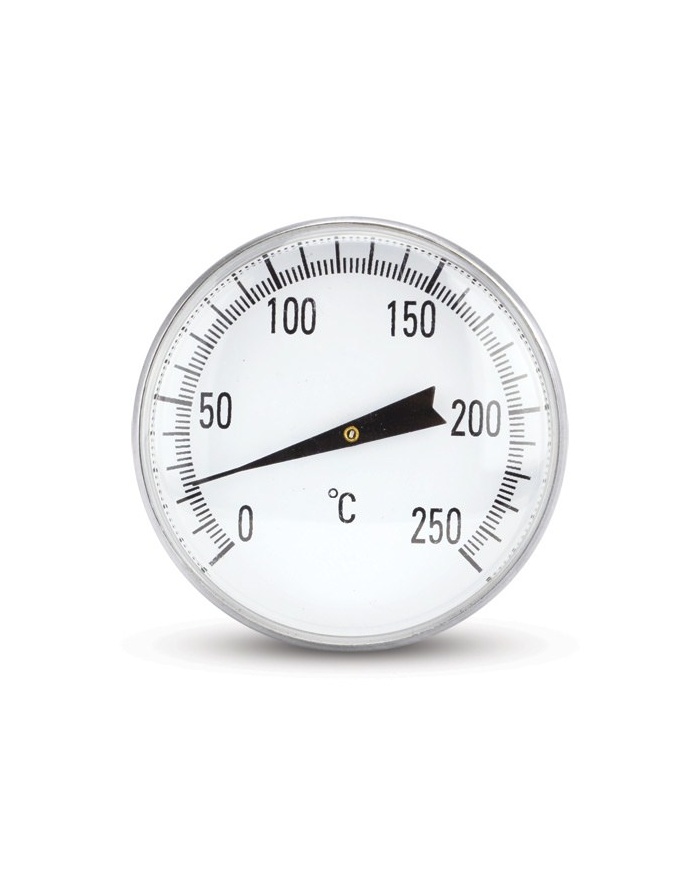 ETI Analog indstiks-termometer, 130 mm langt, med rund 45 mm måletavle, måleområde 0 til +250°C