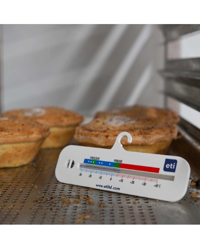 ETI Spiritusfyldt analog køle-/frysetermometer, vandret aflæsning