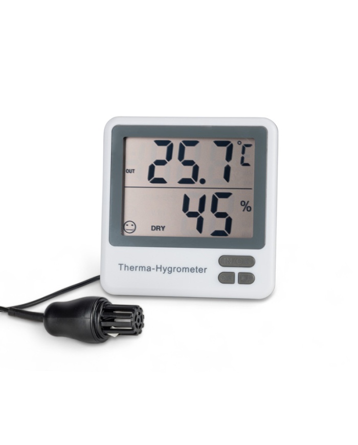 ETI Therma-Hygrometer, måler temperatur og %RH med 3 m ekstern føler