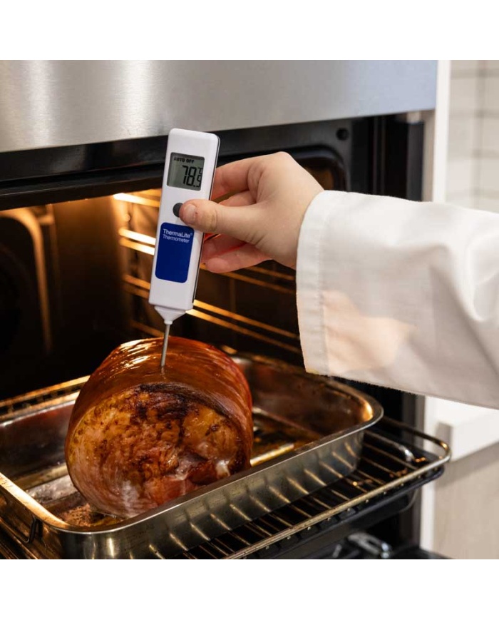 ETI ThermaLite®, digitalt fødevaretermometer, hurtig føler 2 mm tynd, nem kalibrering ved 0 °C i isbad, med kalibreringscertifikat