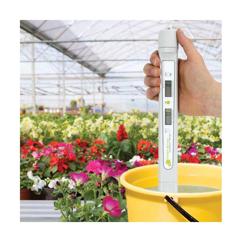 ETI HortiStick kombineret måler til saltholdighed (mS, cF og TDS), pH og temperatur