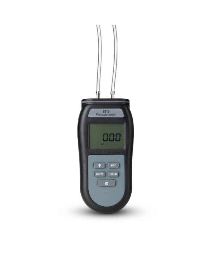 ETI Manometer 9205, måler ±1034,2 mbar, positivt/negativt differenstryk, Max/Min