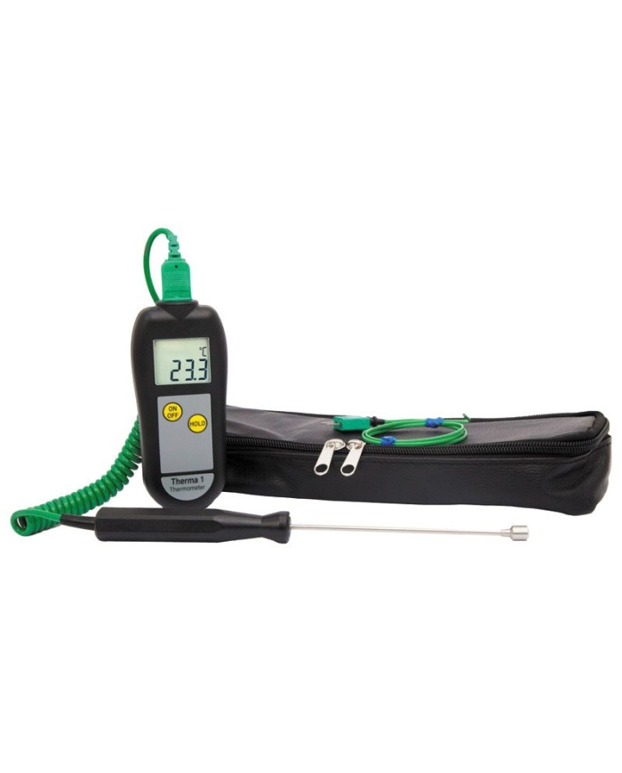 ETI Termometer-kit, standard, til legionellakontrol af vandtemperatur, indeholder Therma® 1 termometer, overfladeføler, trådføler, bæretaske m.m.