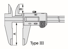 med främre mätskänklar 90 mm för utvändig mätning