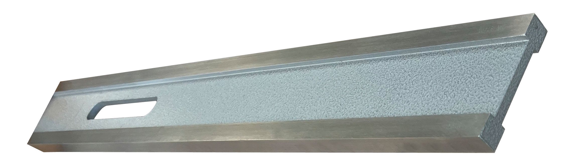 Retlineal i rustfrit stål, DIN 874/1, planhed måleflader ifølge DIN 874, I-formet med to grebspor, retlinealens sida mærket ved Besselpunkterna fra 1000 mm, mål 2500×80×15 mm