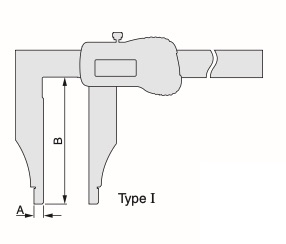 med främre mätskänklar 90 mm för utvändig mätning