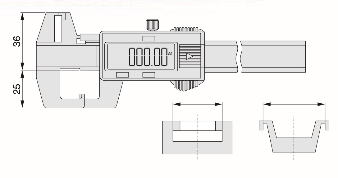 Digital kaliber 125mm